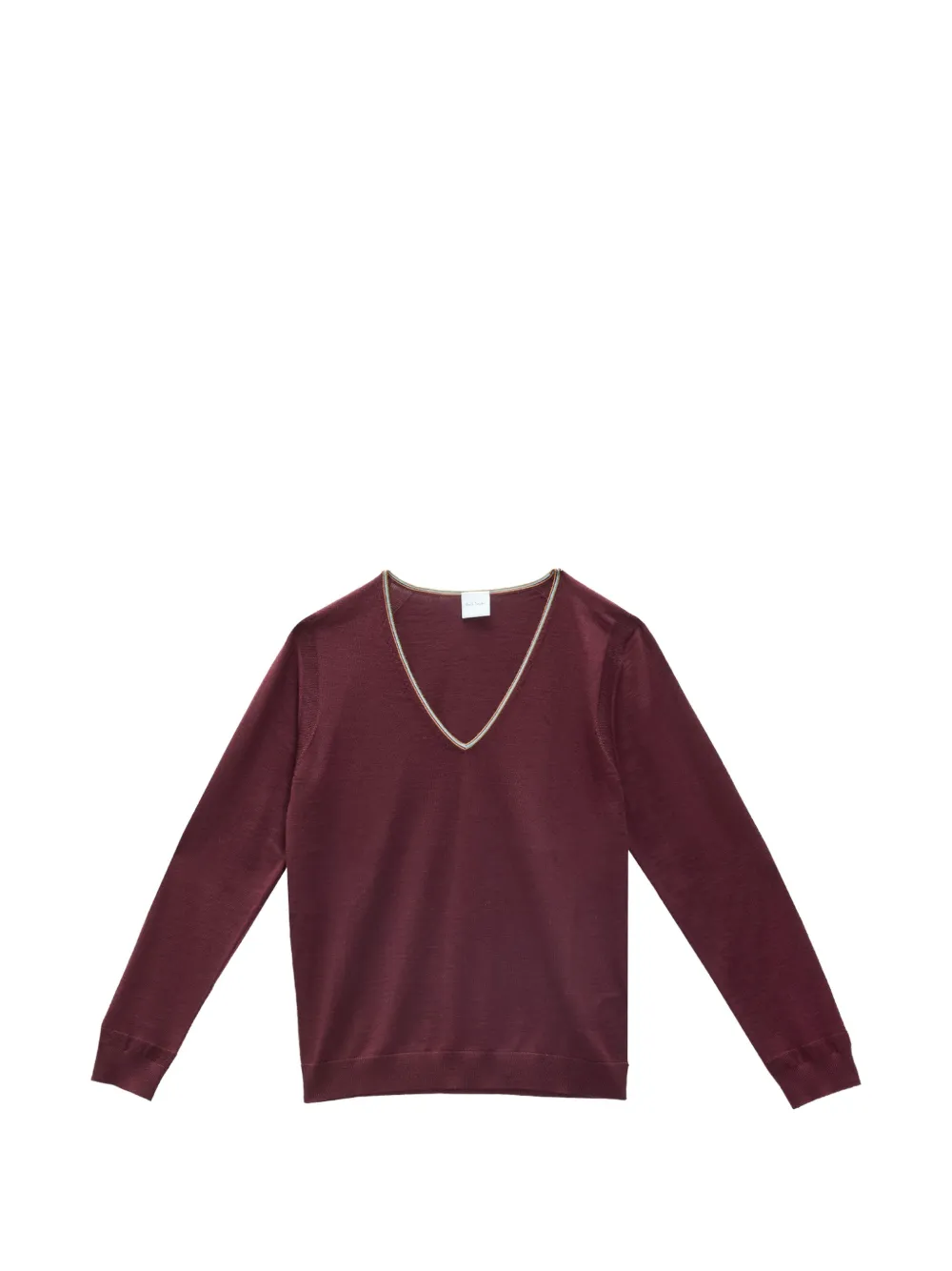 Paul Smith Signature Stripe V-neck Sweater In Red