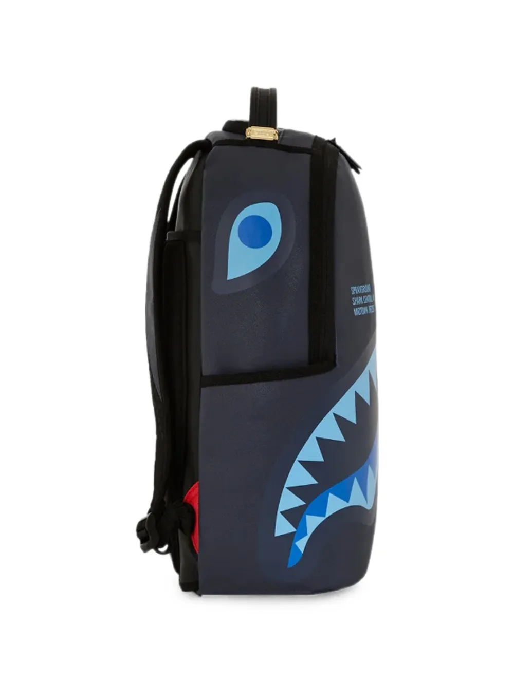 Sprayground Rugzak met haaienprint en LED-streep Zwart