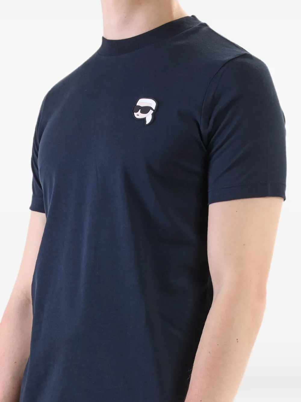 Karl Lagerfeld T-shirt met Ikon-patch Blauw