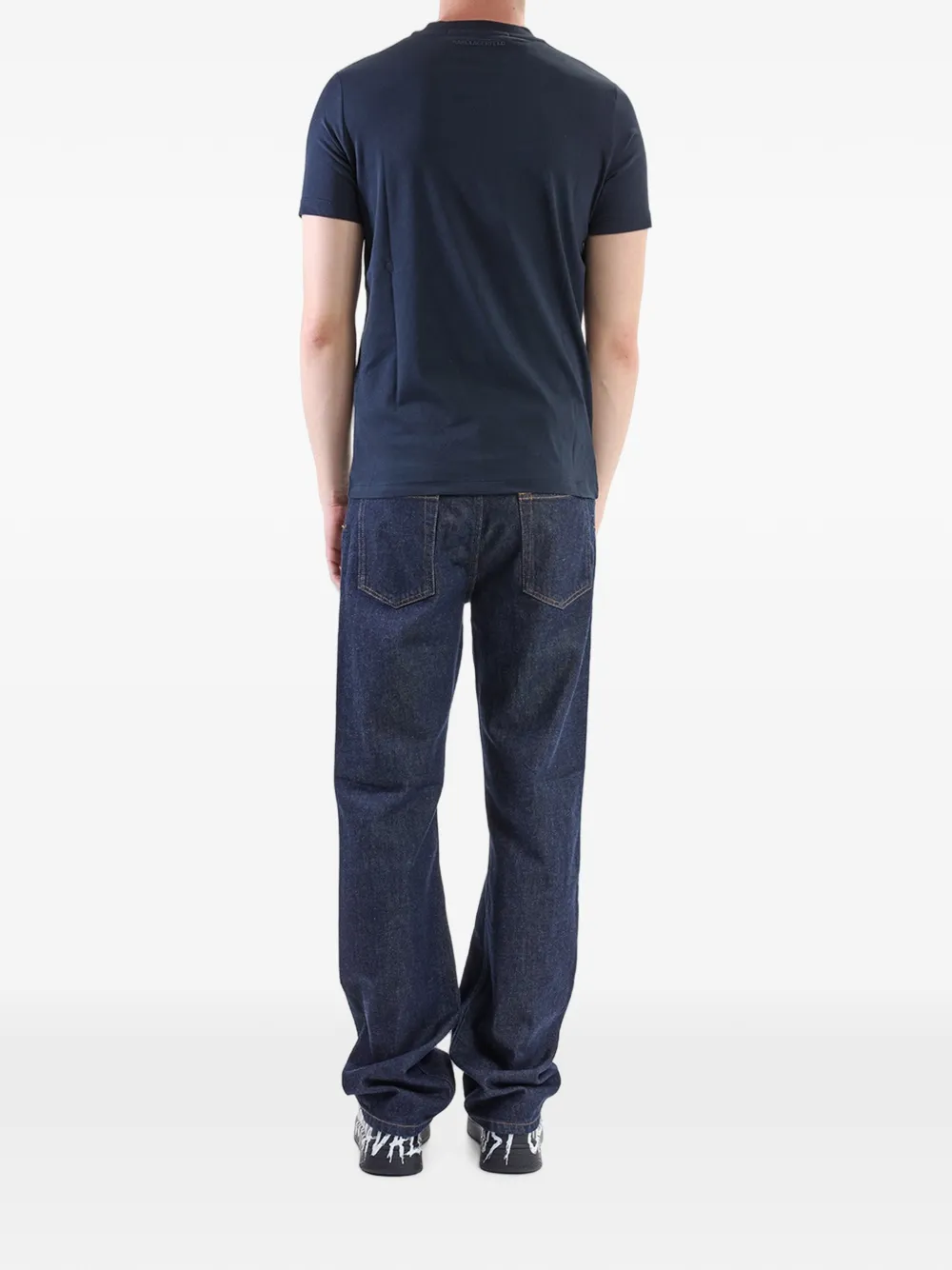 Karl Lagerfeld T-shirt met Ikon-patch Blauw