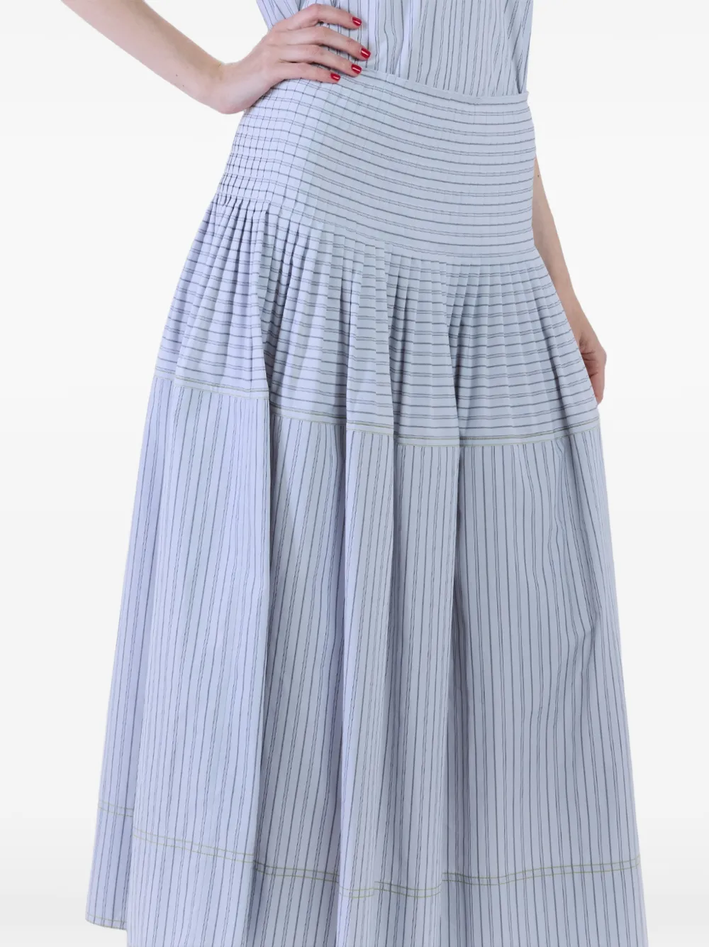 Paul Smith Maxi plooirok Blauw