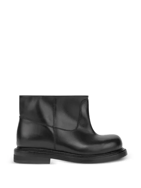 Moschino round-toe leather boots