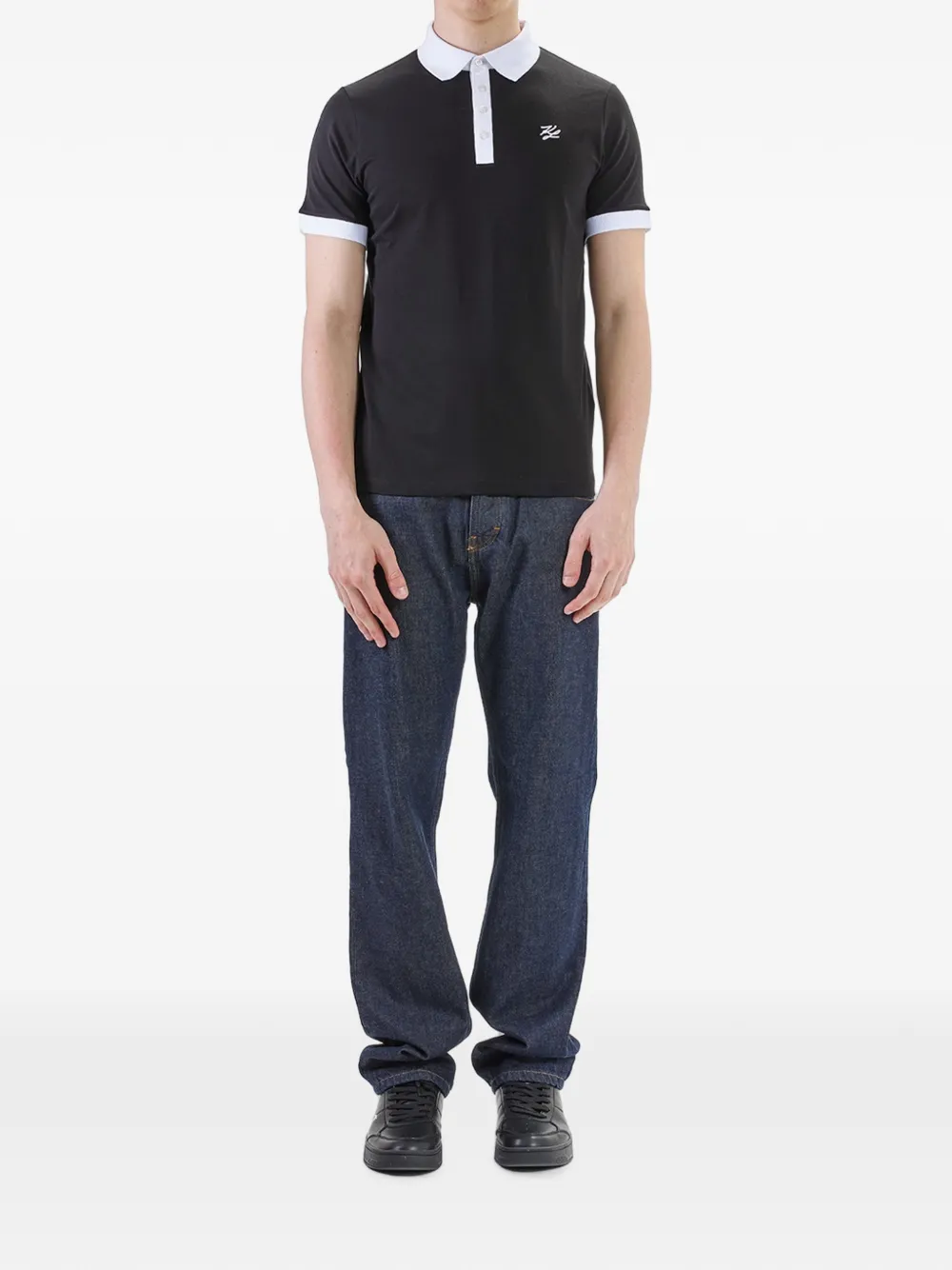 Karl Lagerfeld Karl Autograph poloshirt met borduurwerk Zwart
