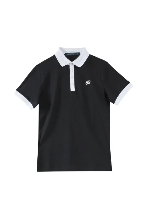 Karl Lagerfeld Karl Autograph embroidered polo shirt