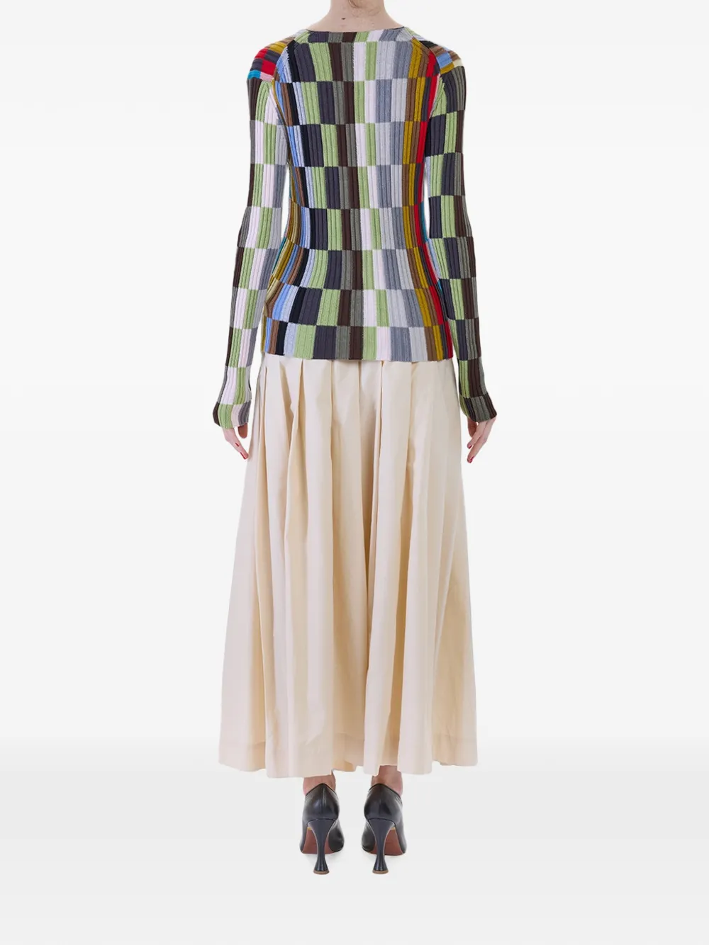 Paul Smith Gestreept ribgebreid vest Groen