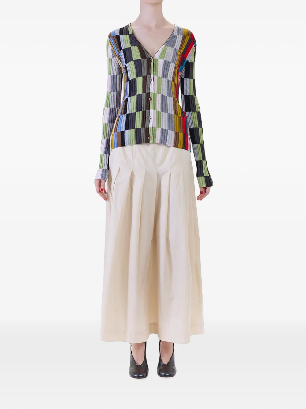 Paul Smith Gestreept ribgebreid vest Groen