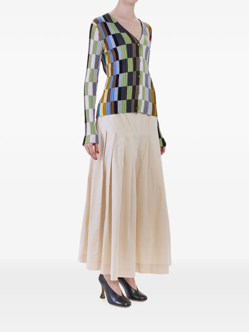 Paul Smith Gestreept ribgebreid vest Groen