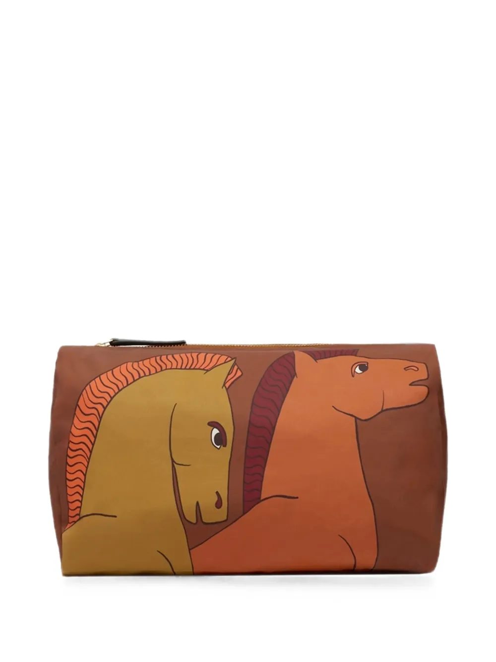 Inoui Editions Cavale horse-print make up bag