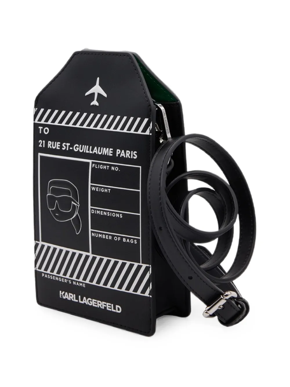 Karl Lagerfeld Ikon Luggage Tag crossbodytas Zwart