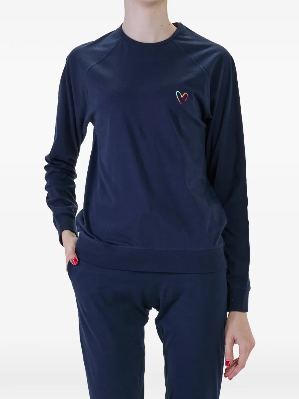 Paul Smith Swirl sweater met hart Blauw