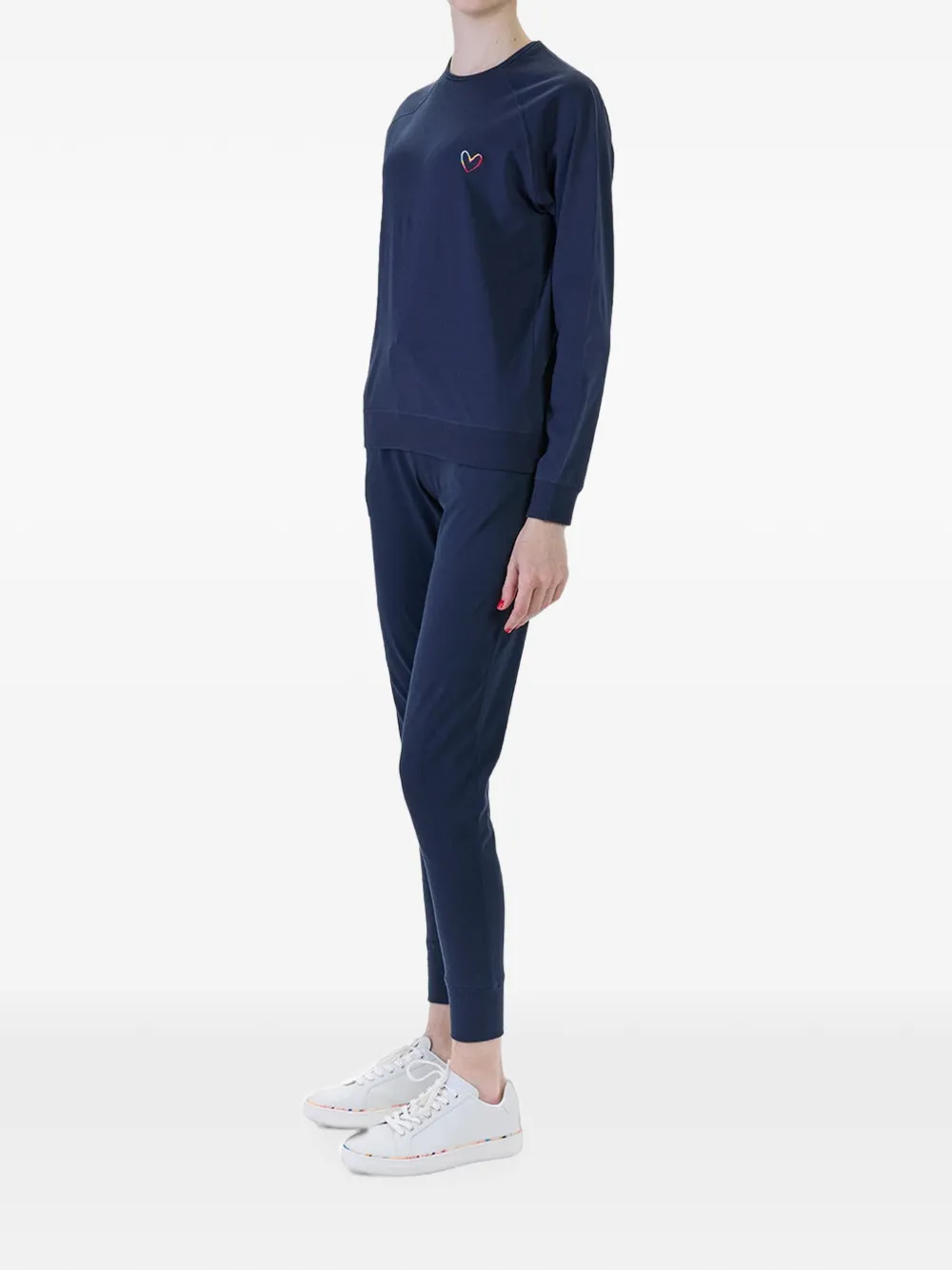 Paul Smith Swirl sweater met hart Blauw