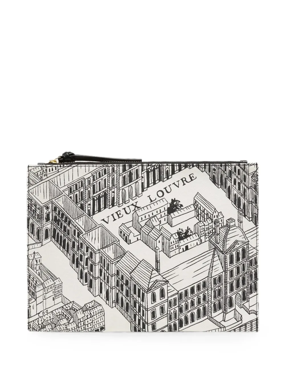 Inoui Editions Portafoglio Louvre con stampa grafica - Bianco