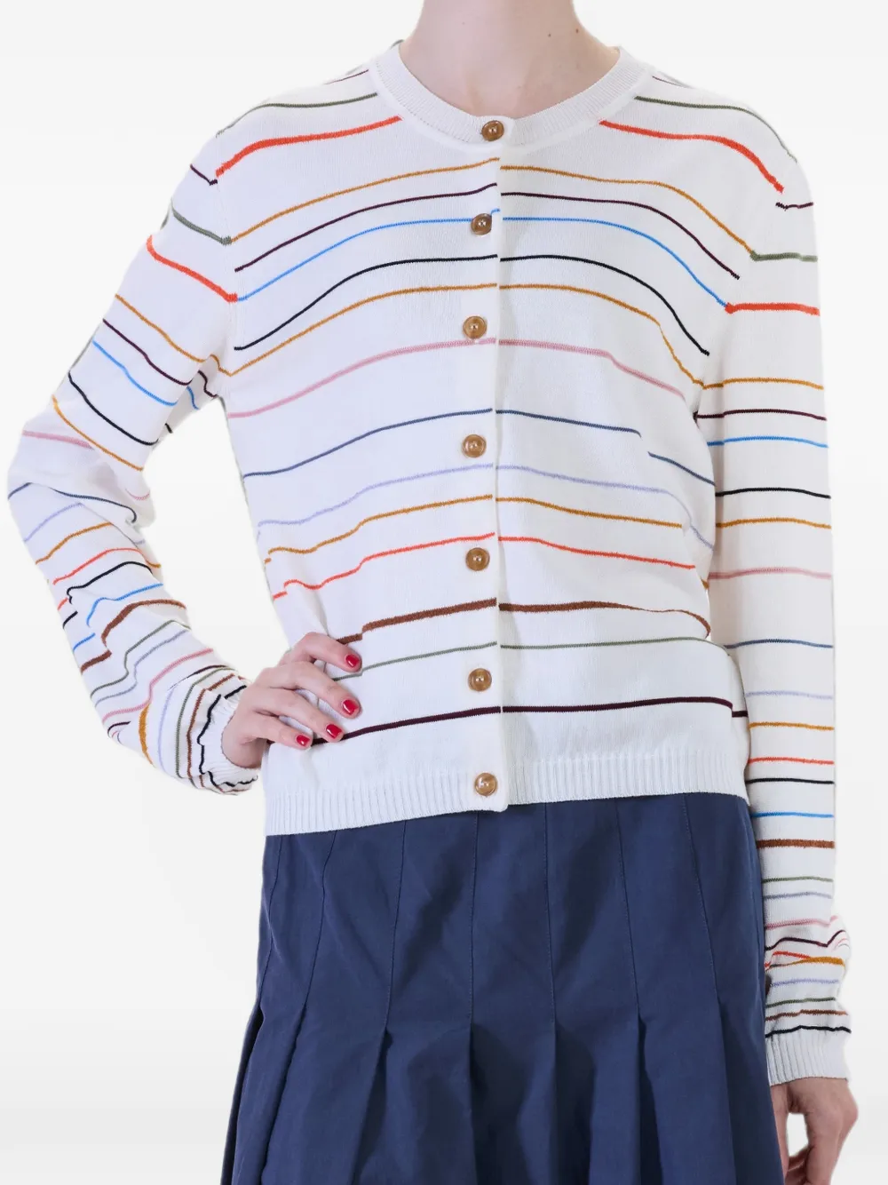 Paul Smith Gestreept vest met ronde hals Wit