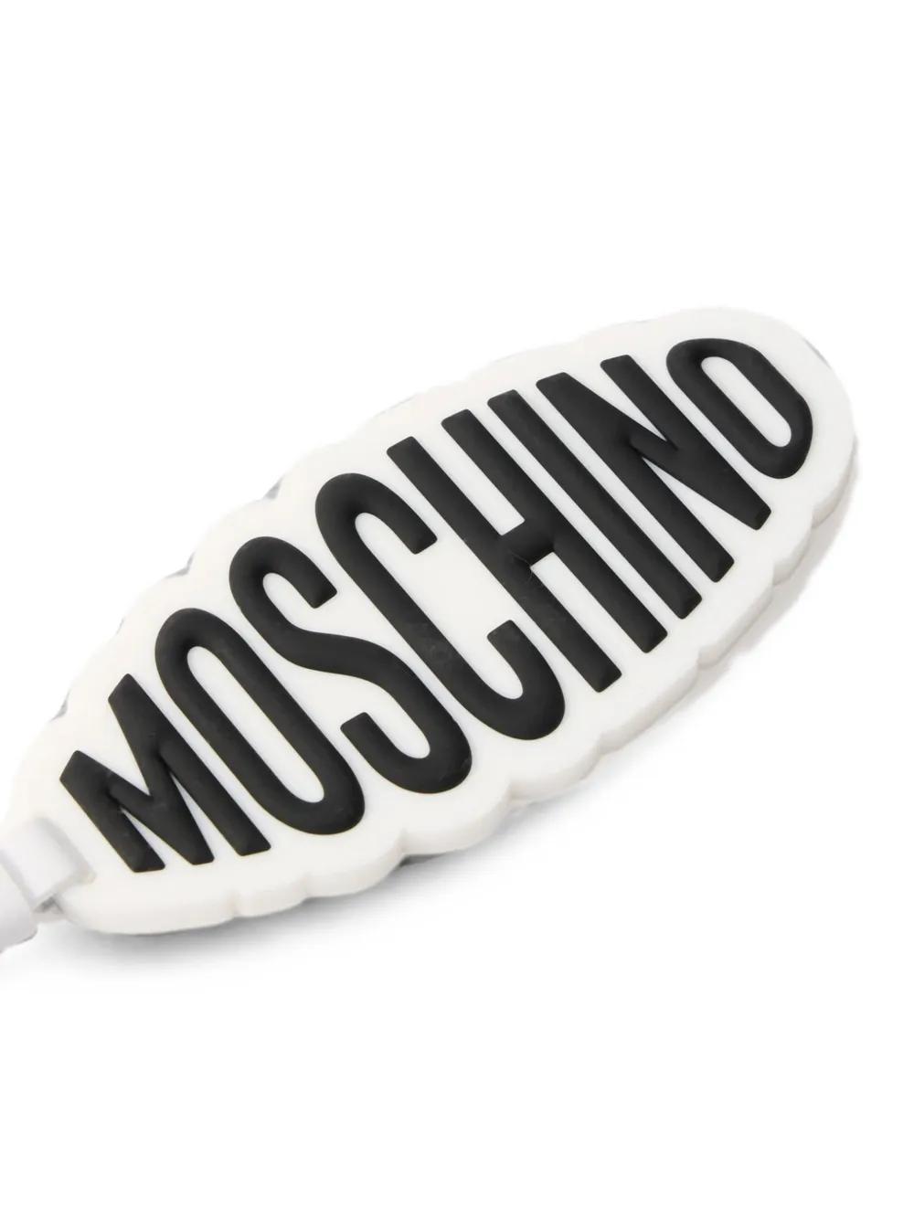 Moschino Sleutelhanger met logo Wit