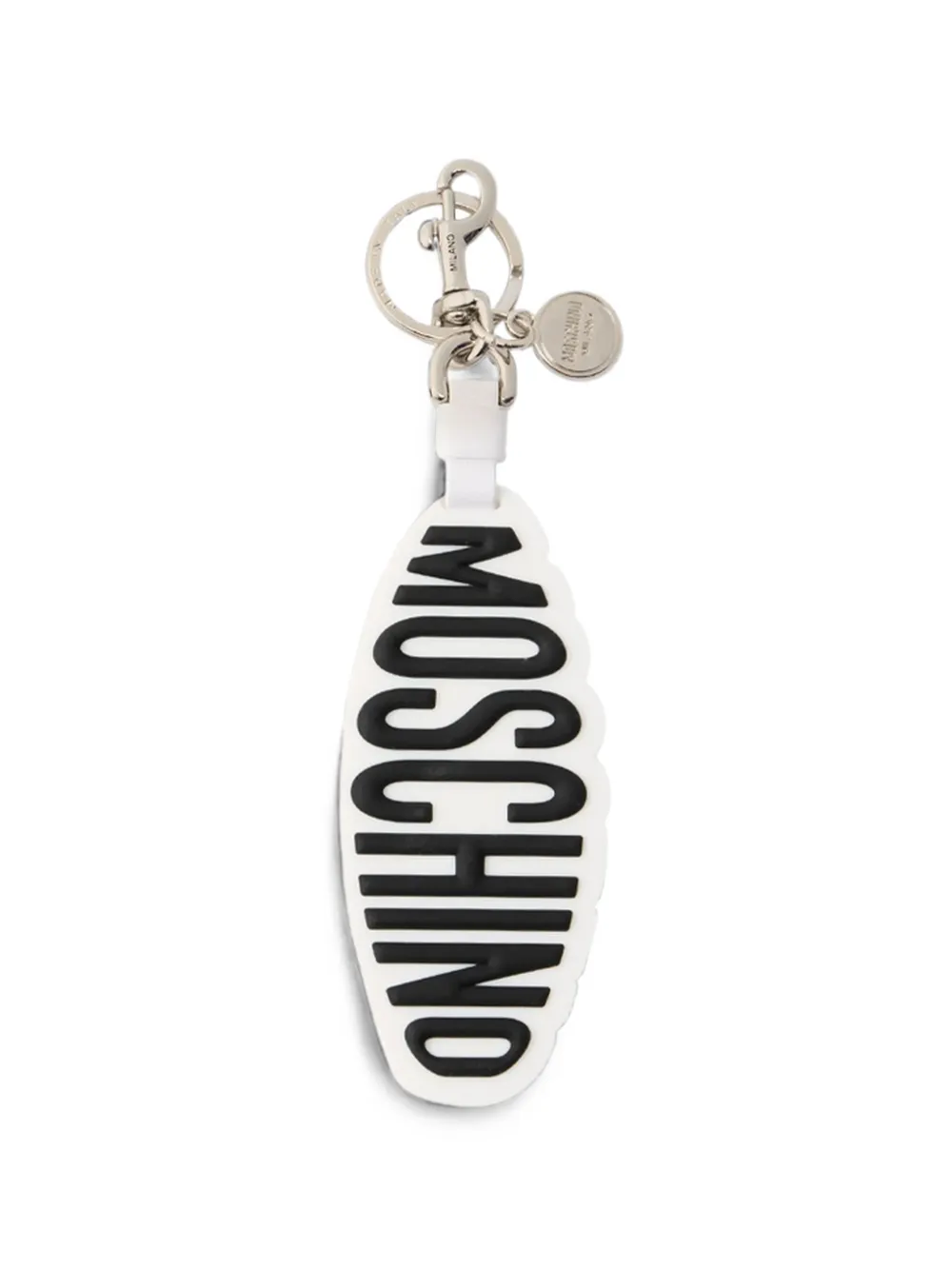 Moschino Sleutelhanger met logo Wit