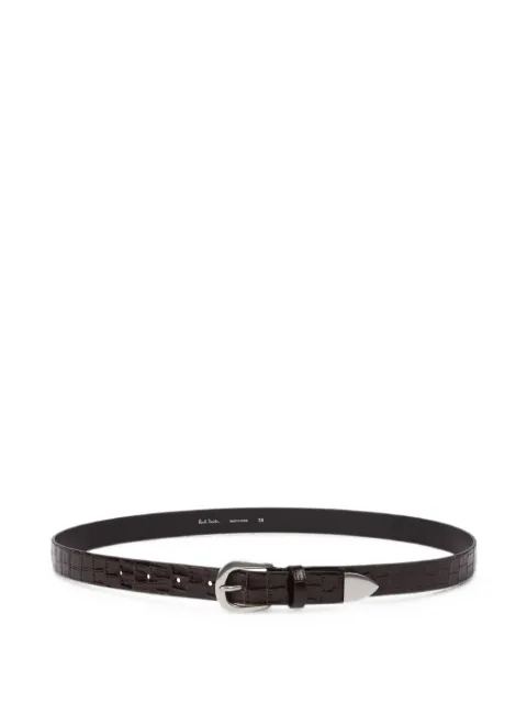 Paul Smith crocodile-effect leather belt