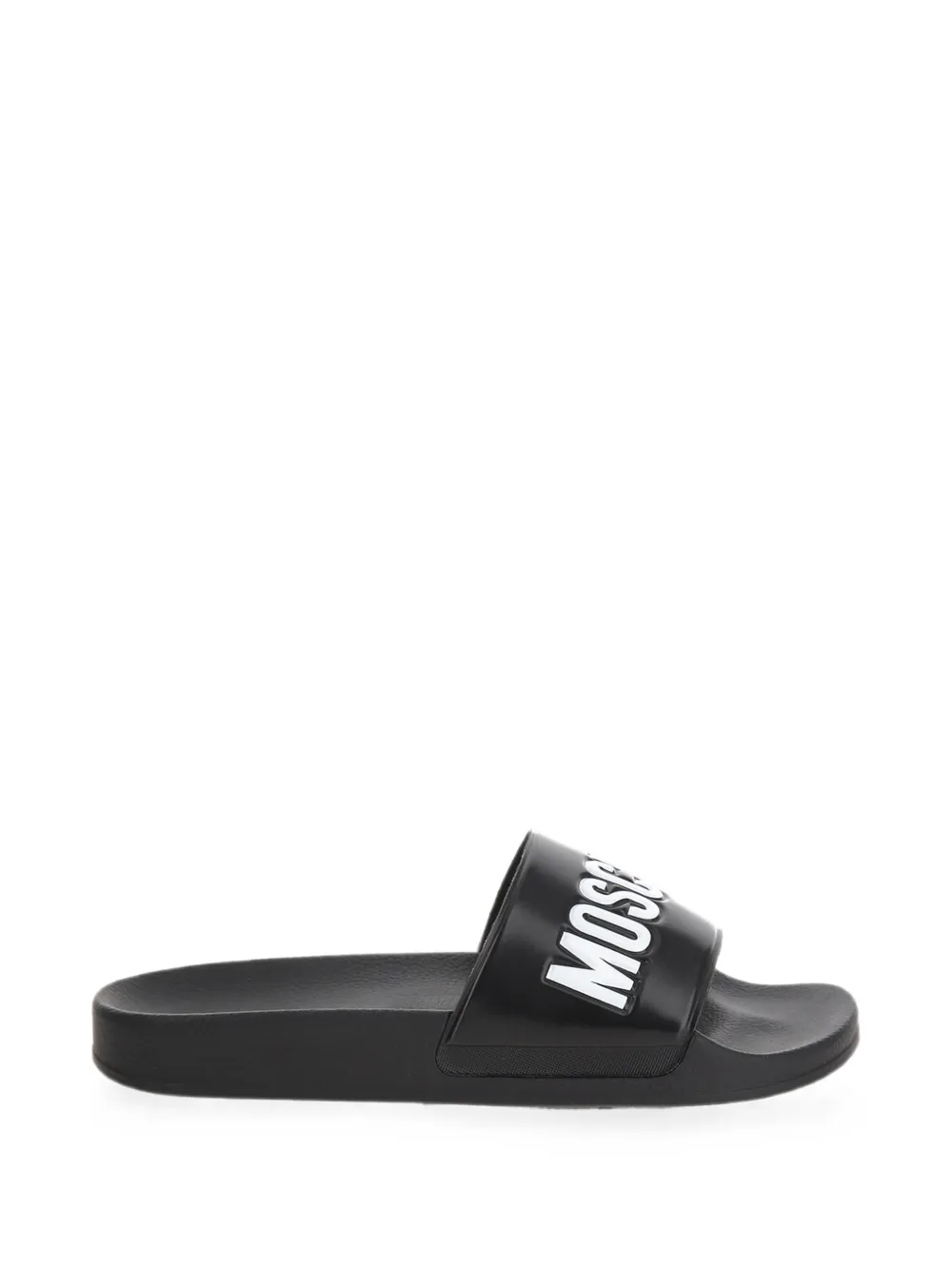 Moschino logo-embossed pool slides