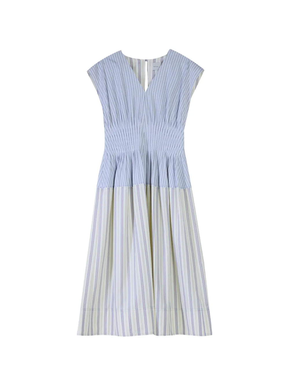 Paul Smith Abito midi a righe - Blu