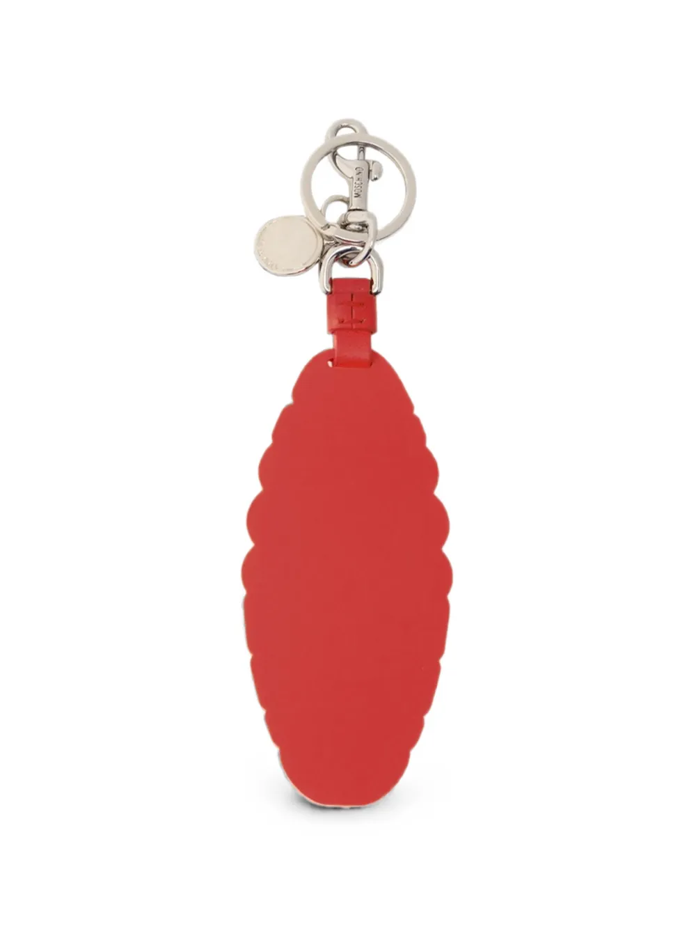 Moschino Rubberen sleutelhanger met logoprint Rood