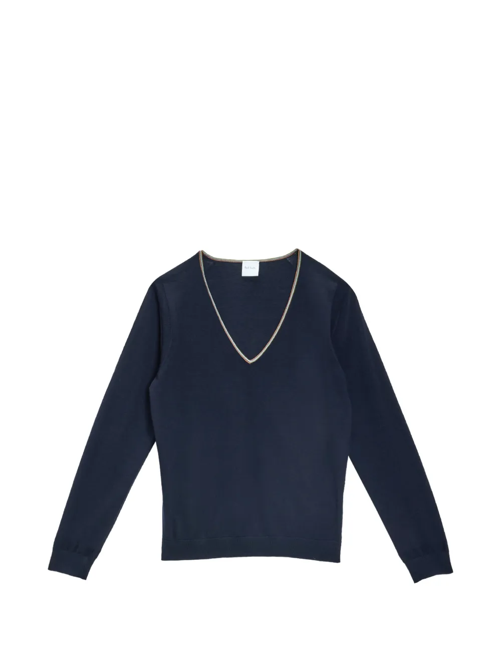 Paul Smith Signature Stripe V-neck Sweater In Blue