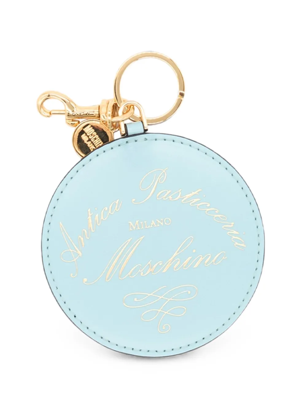 Moschino Antica Pasticeria leren sleutelhanger Blauw