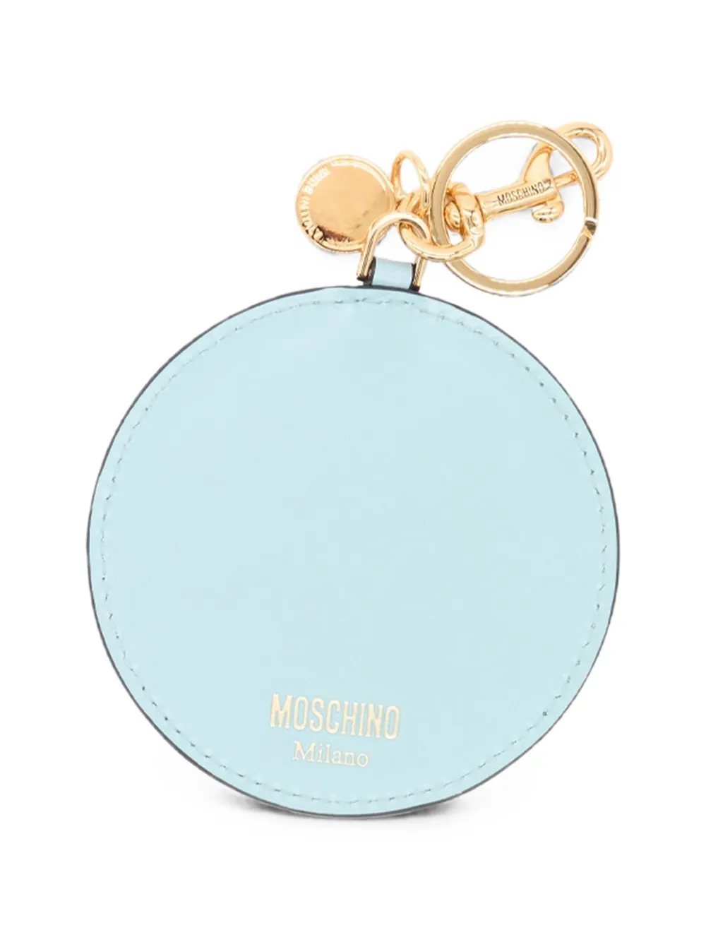 Moschino Antica Pasticeria leren sleutelhanger Blauw
