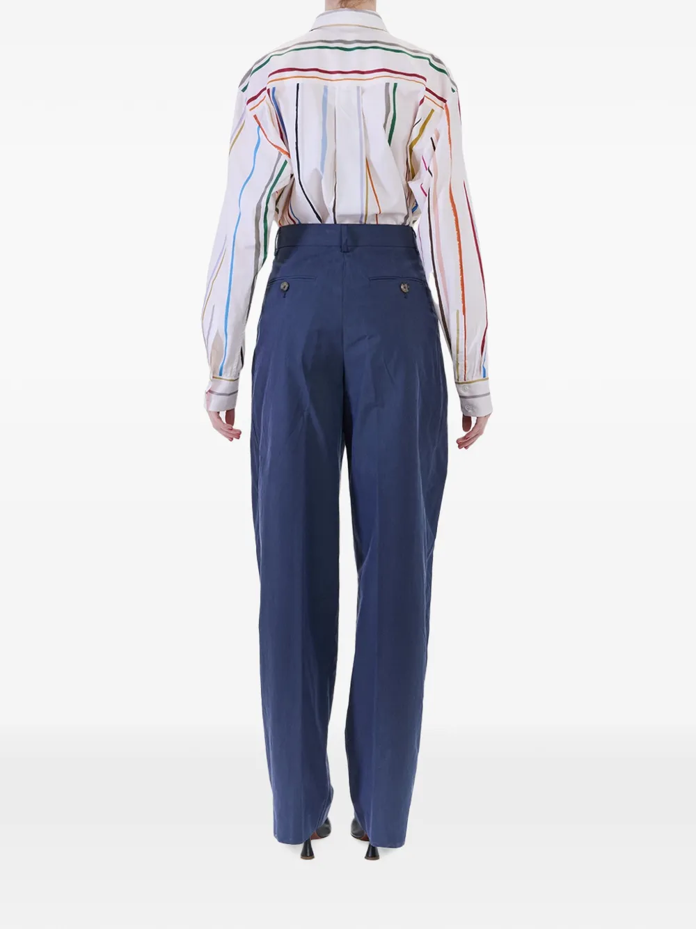 Paul Smith Plooibroek met wijde pijpen Blauw