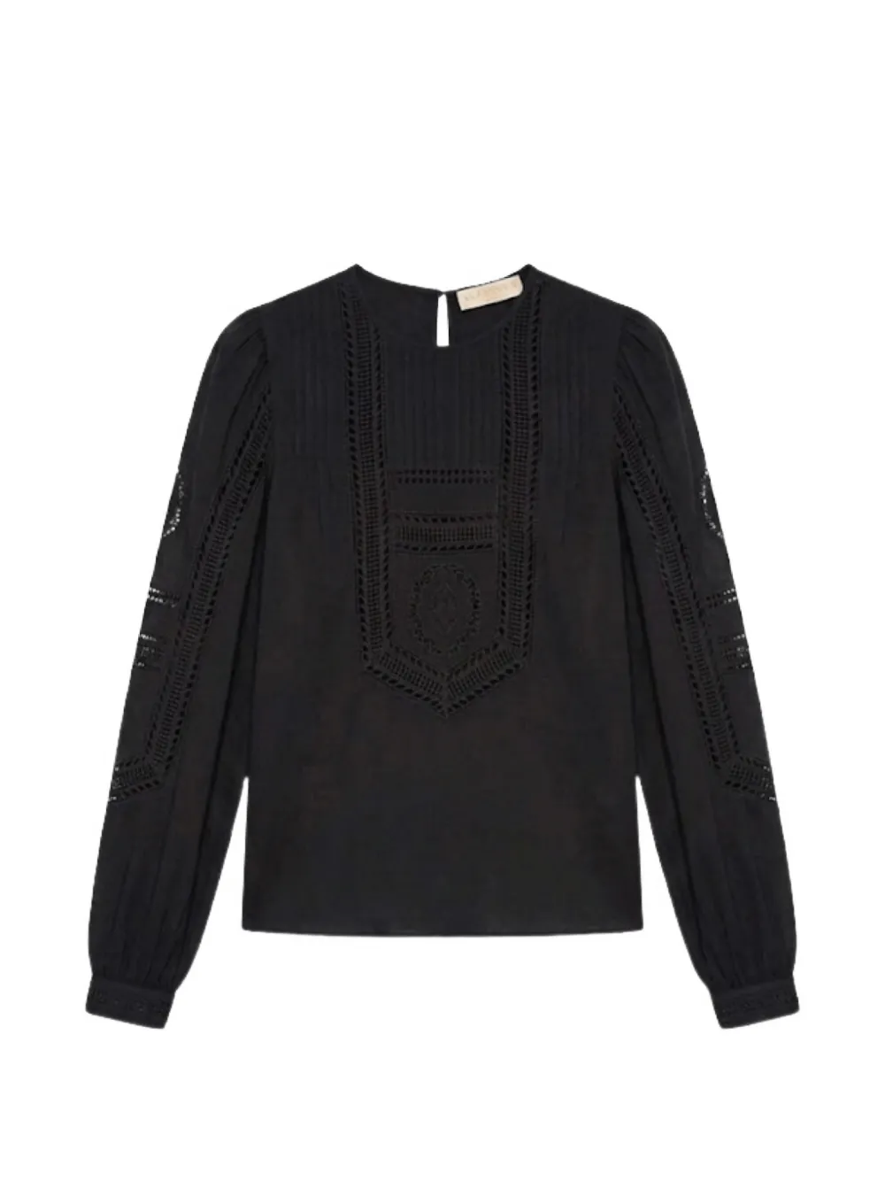 Ulla Johnson Marlowe broderie-anglaise pintuck-detail blouse Zwart