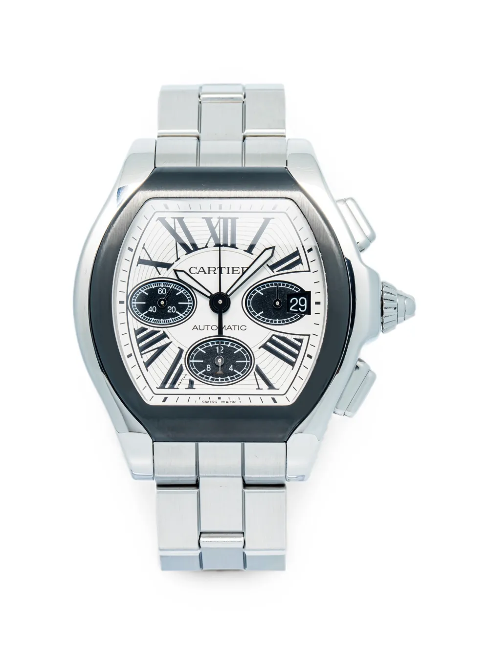 Pre-owned Cartier Roadster 44mm Watch In White