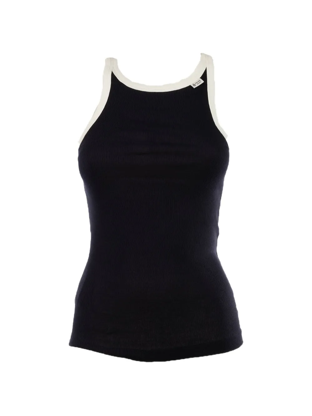 Prada ribbed-knit contrast-trim top - Nero