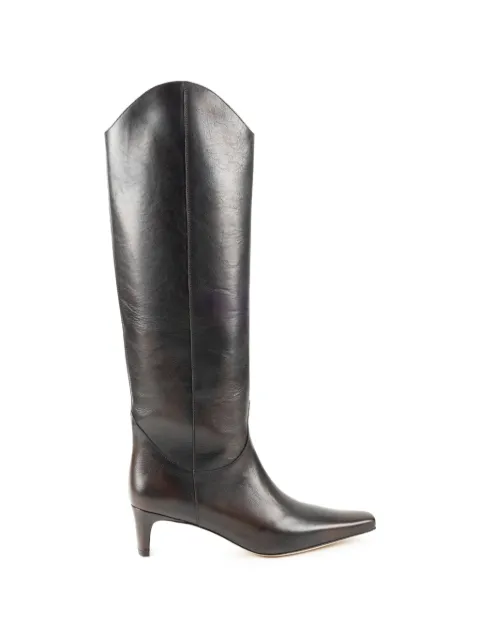 STAUD Western Wally pointed-toe knee-high boots