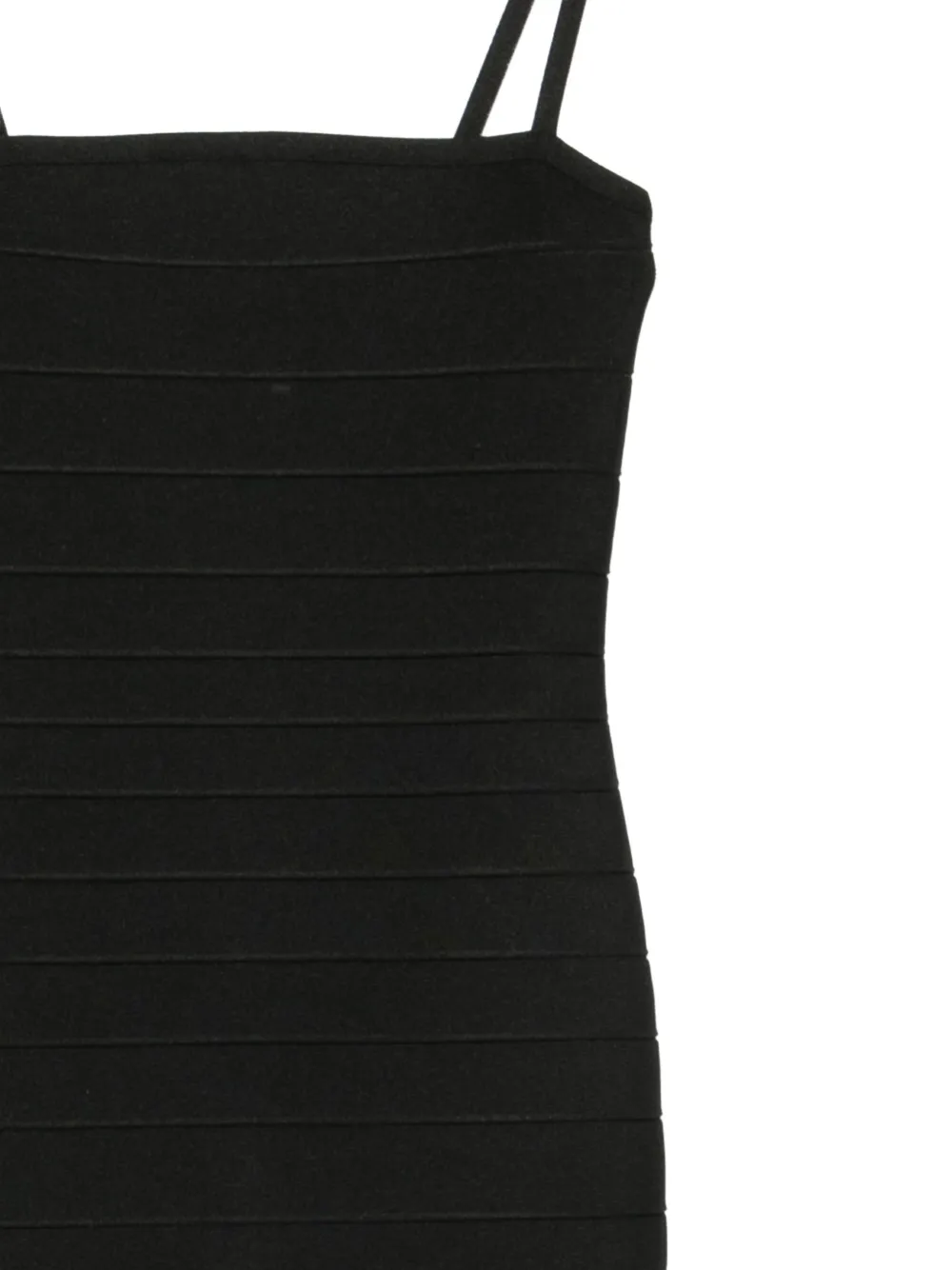 Hervé Léger Elora maxi-jurk met vierkante hals Zwart