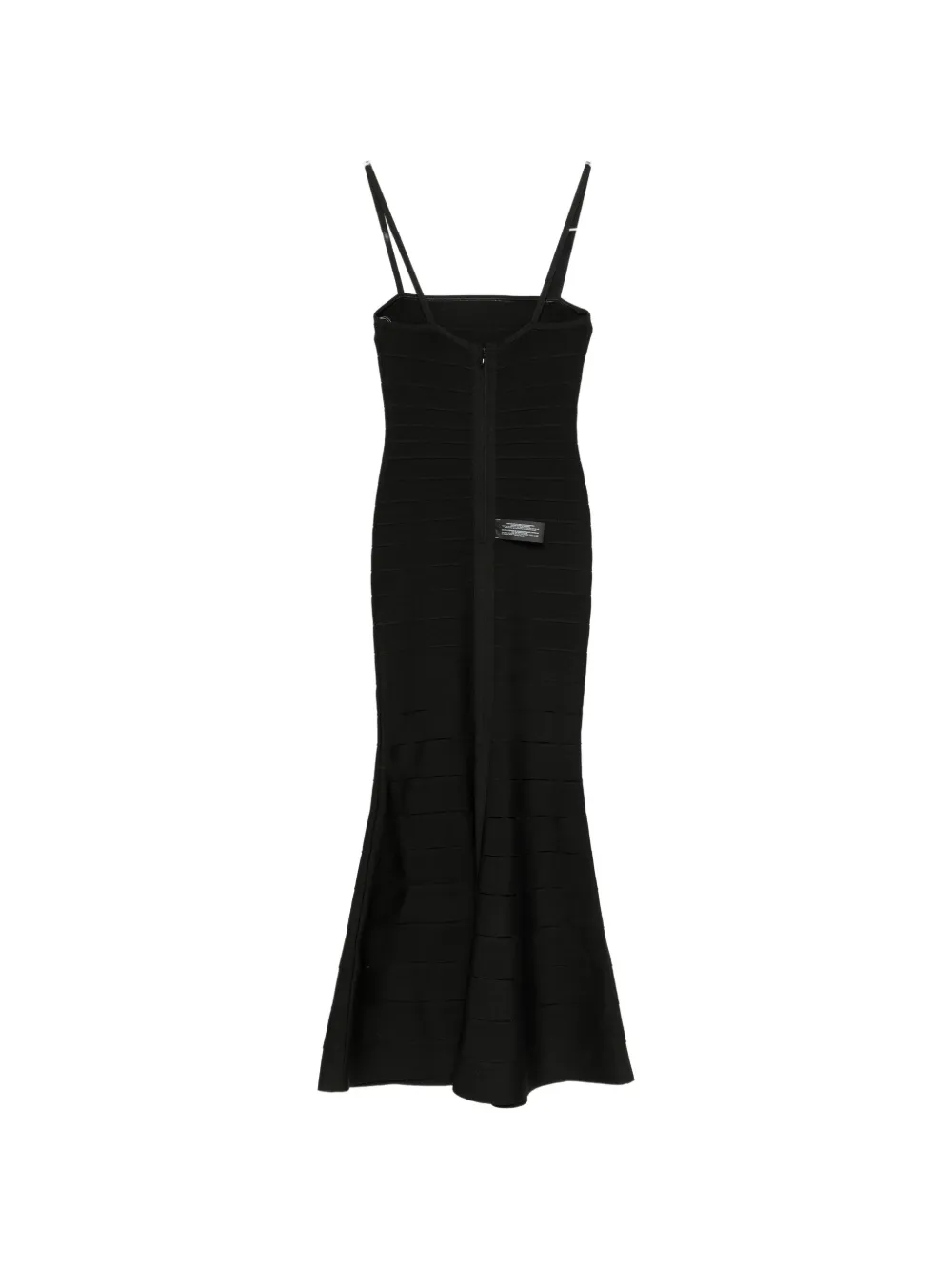 Hervé Léger Elora maxi-jurk met vierkante hals Zwart