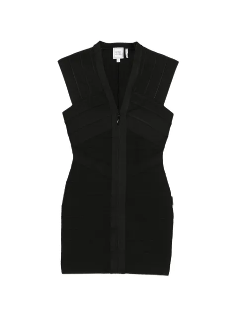 Hervé Léger Champagne mini dress