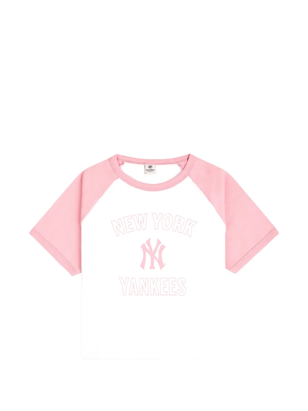 Sporty & Rich T-shirt Yankees Arch con maniche raglan - Bianco