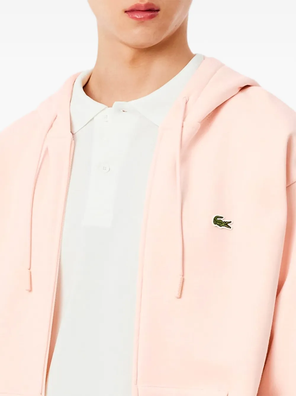 Lacoste Hoodie met logopatch Roze