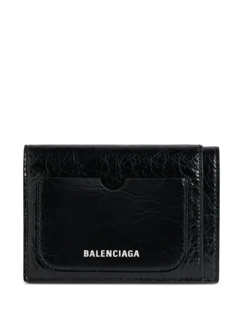 Balenciaga crinkled-leather wallet