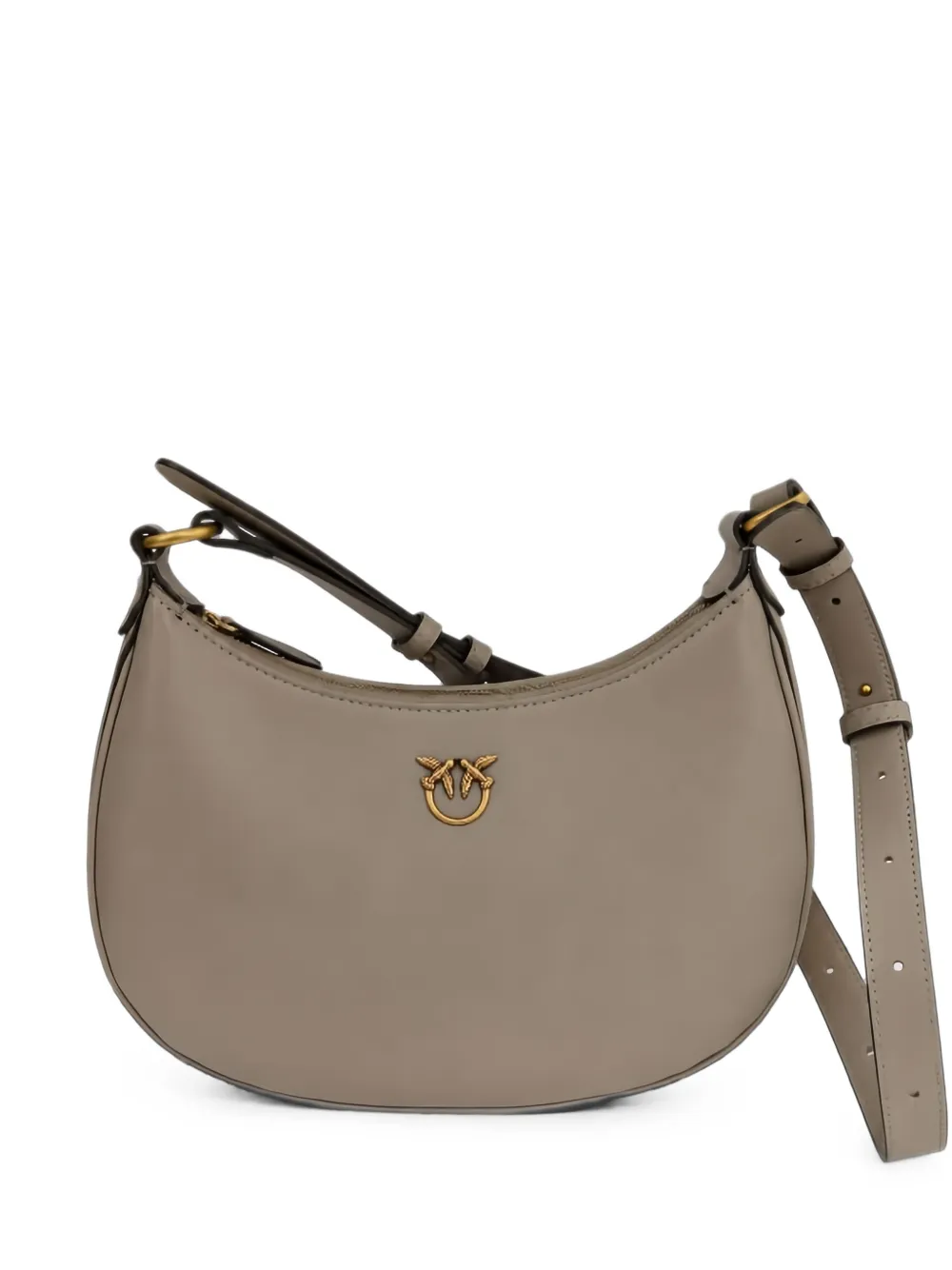 Pinko Small Shoulder Bag Love Bag Half Moon Simply In Gray