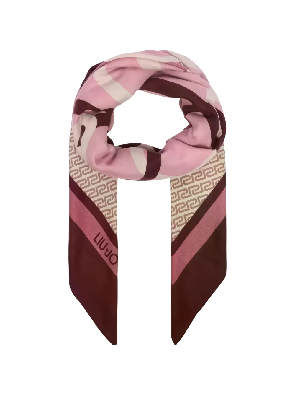 LIU JO logo-print monogram scarf