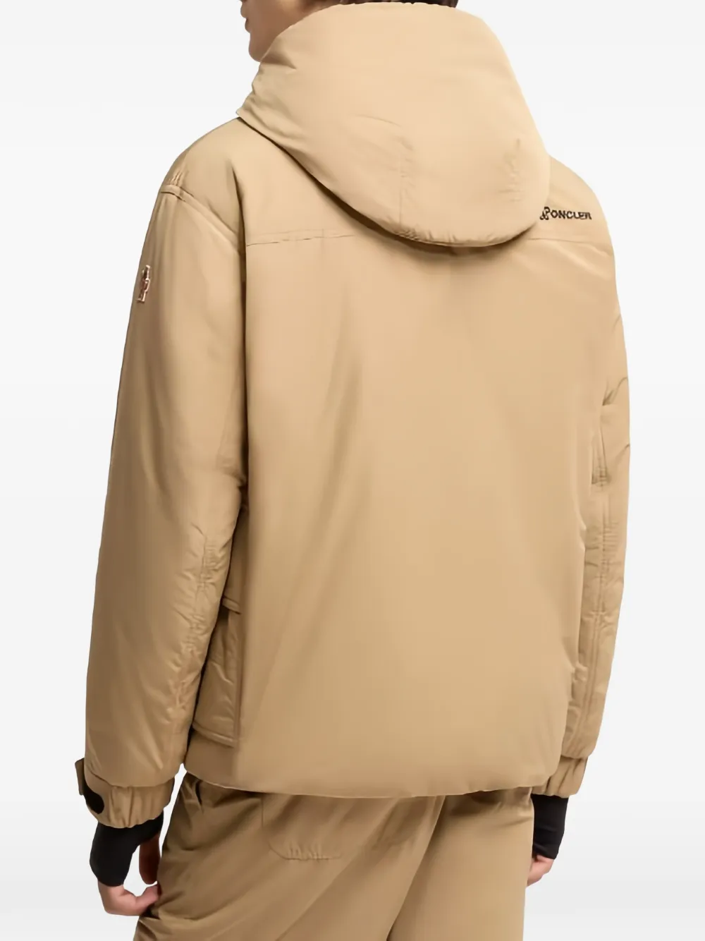 Moncler Grenoble Ober jack met capuchon en meerdere zakken Beige
