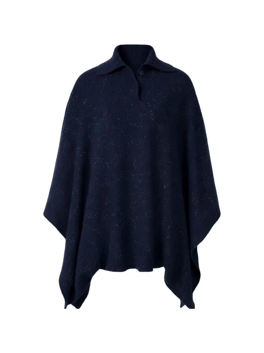 Fabiana Filippi Knitted Poncho In Blue