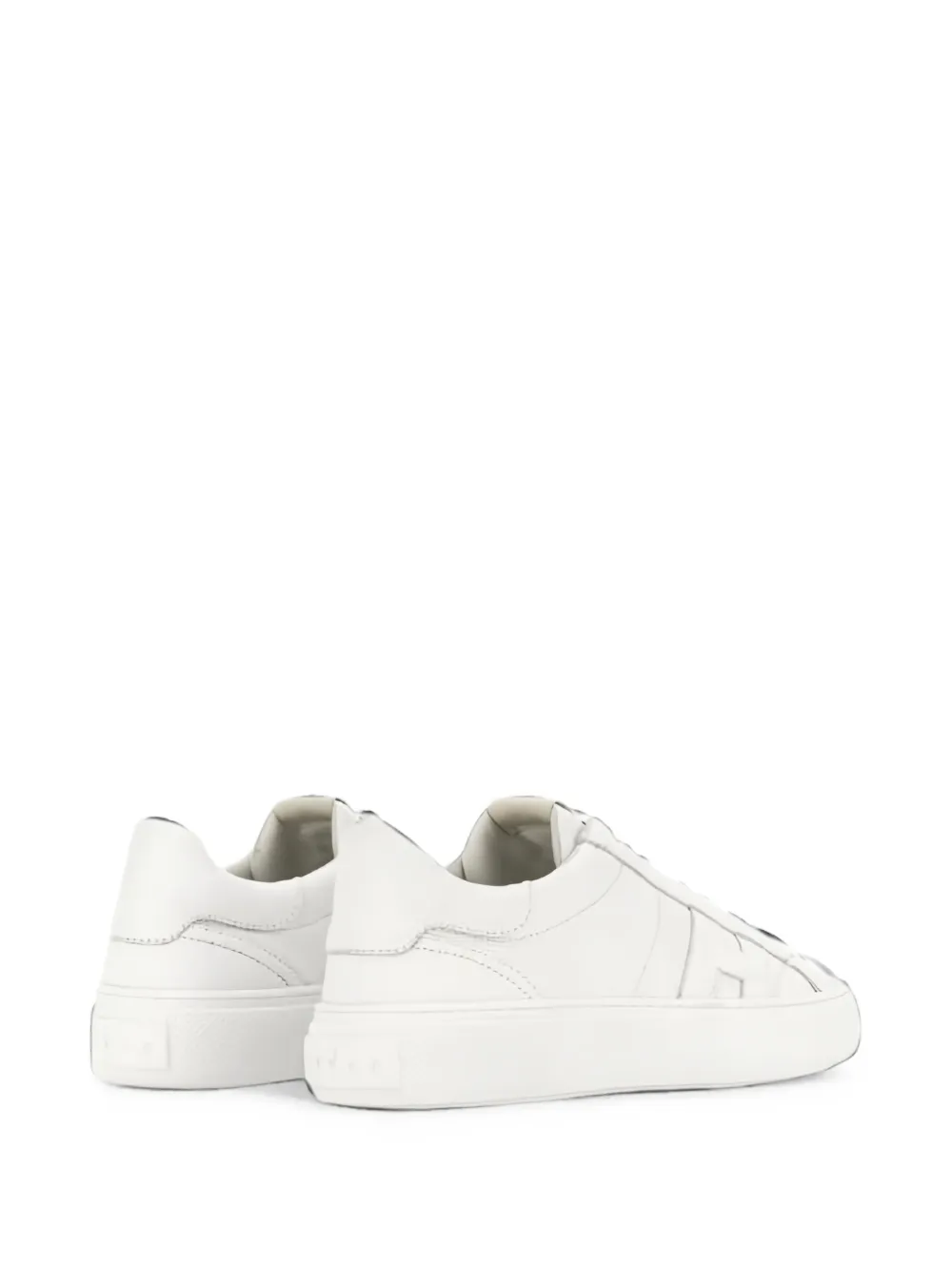 Hogan logo-patch lace-up sneakers Wit