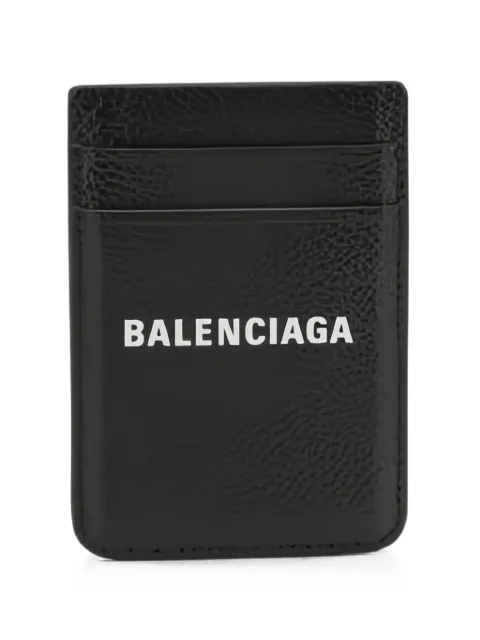 Balenciaga logo-print grained cardholder