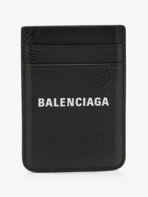 Balenciaga logo-print grained cardholder