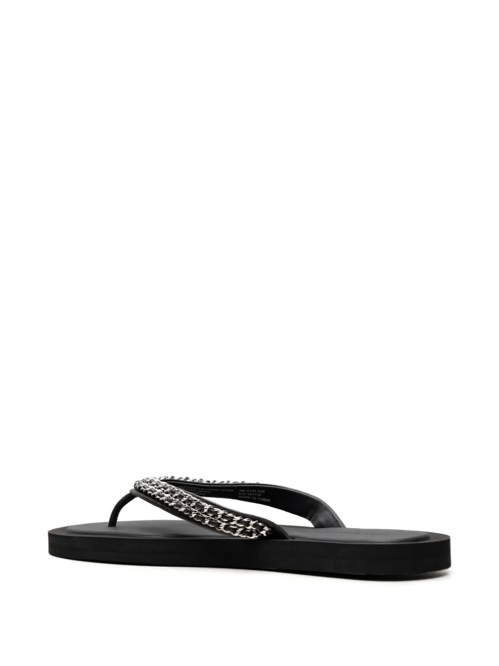 Tory Burch Kira teenslippers met schakelketting Zwart