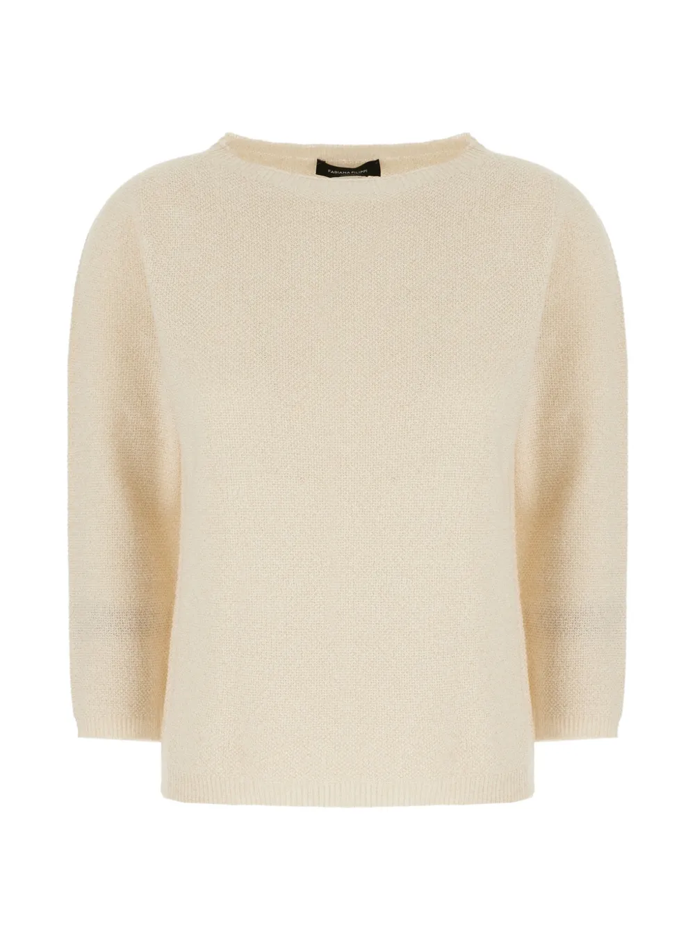Fabiana Filippi boat-neck three-quarter-sleeve sweater - Toni neutri