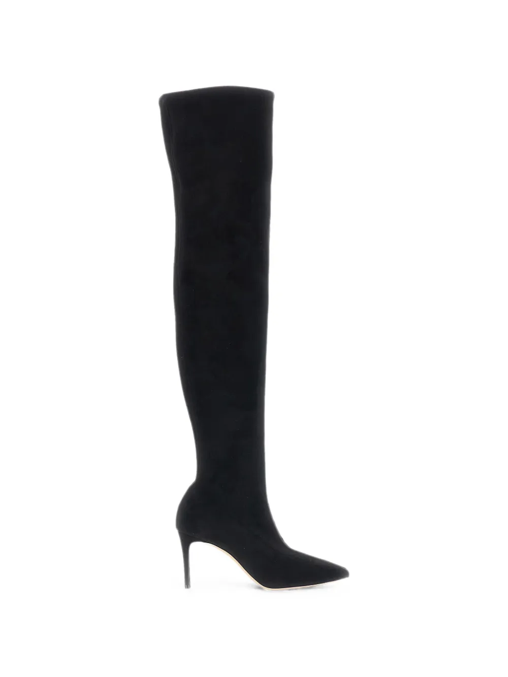 Casadei Julia pointed-toe over-the-knee boots Zwart