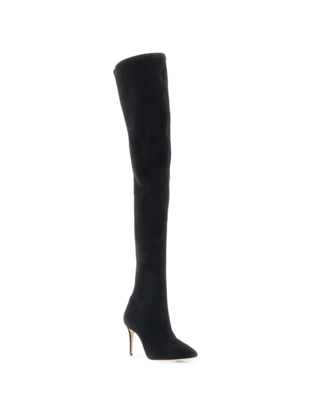 Casadei Julia pointed-toe over-the-knee boots Zwart