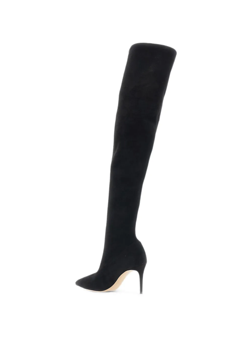 Casadei Julia pointed-toe over-the-knee boots Zwart