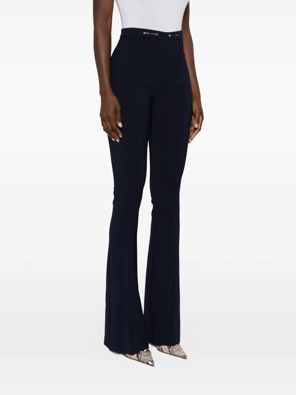 Elisabetta Franchi Flared broek Blauw